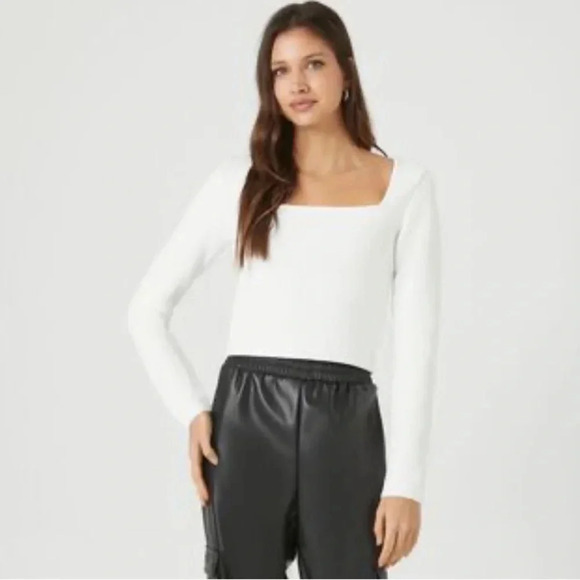 BNWT white ribbed knit sweater by Forever 21 - Picture 8 of 11